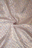 Silver & Pink Scale Fabric - 3