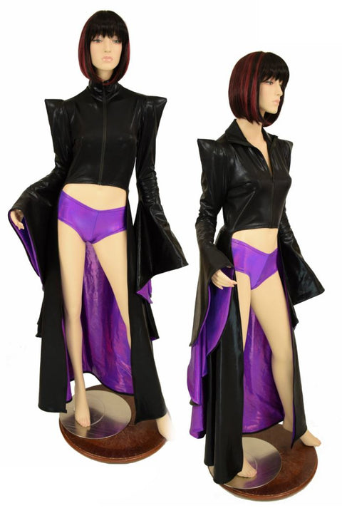 Sorceress Sleeve Zipper Princess Crop Top - Coquetry Clothing
