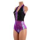 Backless Bella Romper in Star Noir and Plumeria - Coquetry Clothing