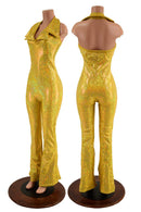 Backless Bootcut Catsuit with Showtime Collar - Coquetry Clothing