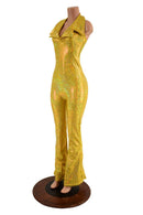 Backless Bootcut Catsuit with Showtime Collar - Coquetry Clothing