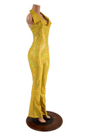 Backless Bootcut Catsuit with Showtime Collar - Coquetry Clothing