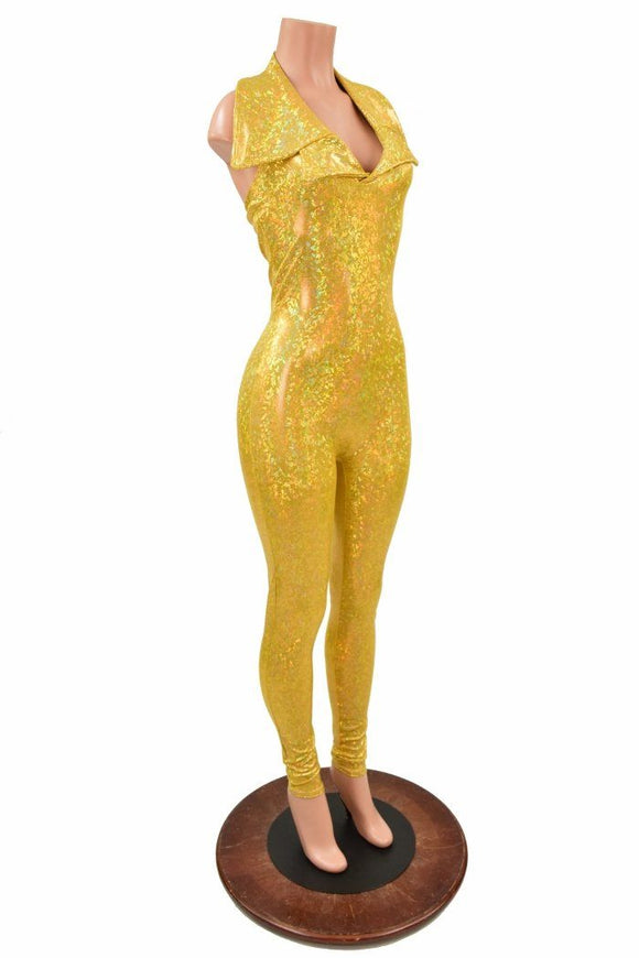 Backless Catsuit with Showtime Collar - Coquetry Clothing