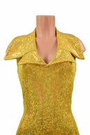 Backless Catsuit with Showtime Collar - Coquetry Clothing