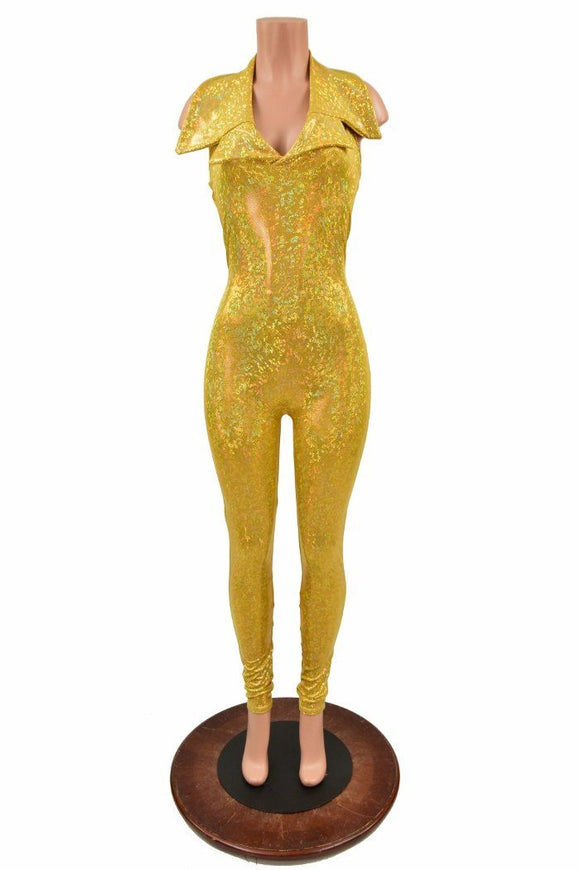 Backless Catsuit with Showtime Collar - Coquetry Clothing