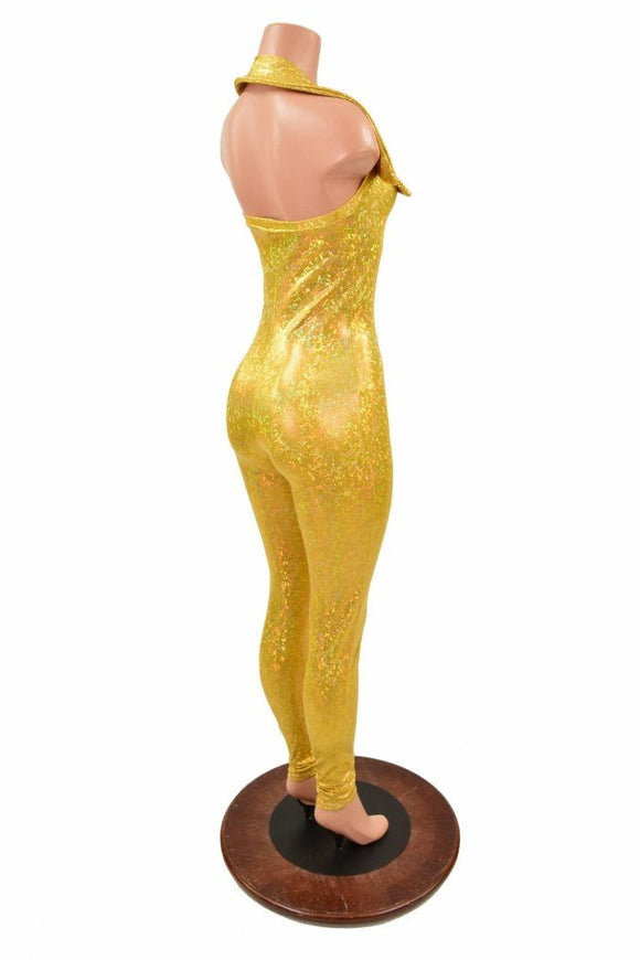 Backless Catsuit with Showtime Collar - Coquetry Clothing