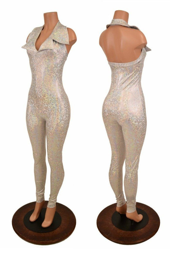 Backless Catsuit with Showtime Collar - Coquetry Clothing