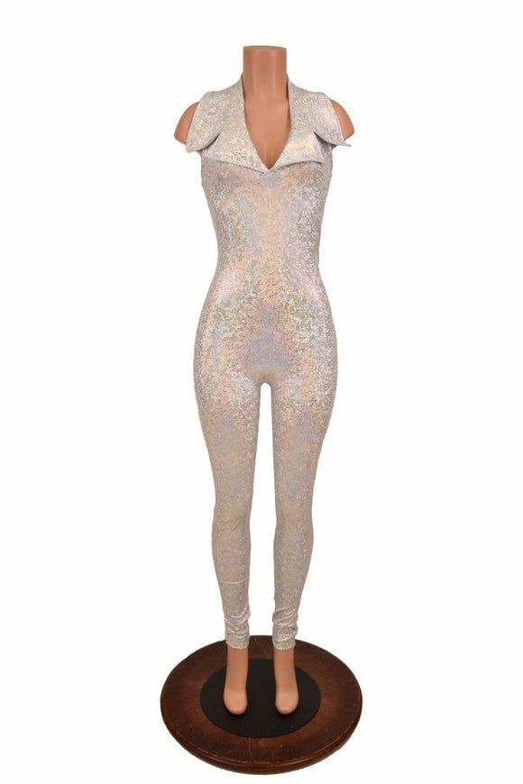 Backless Catsuit with Showtime Collar - Coquetry Clothing