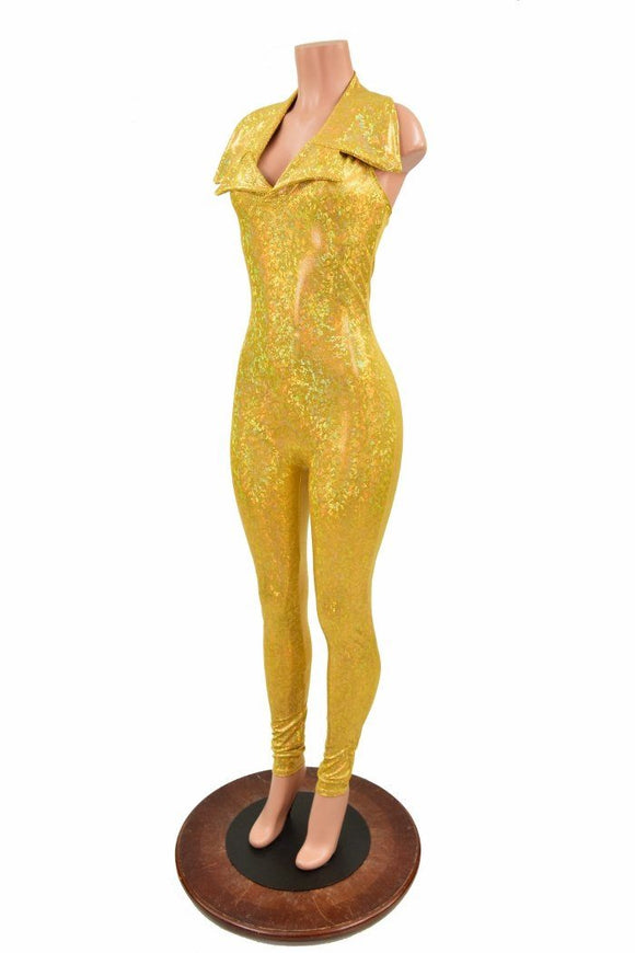 Backless Catsuit with Showtime Collar - Coquetry Clothing