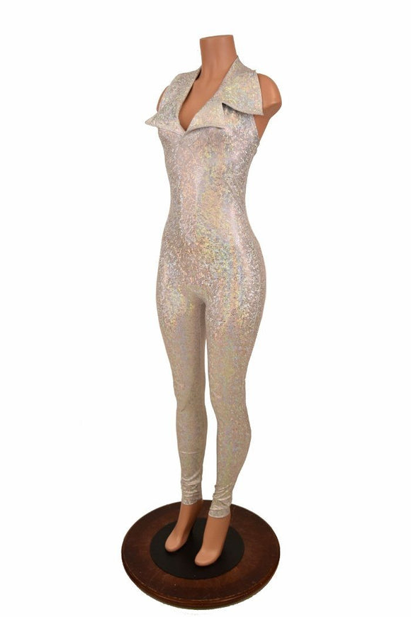 Backless Catsuit with Showtime Collar - Coquetry Clothing