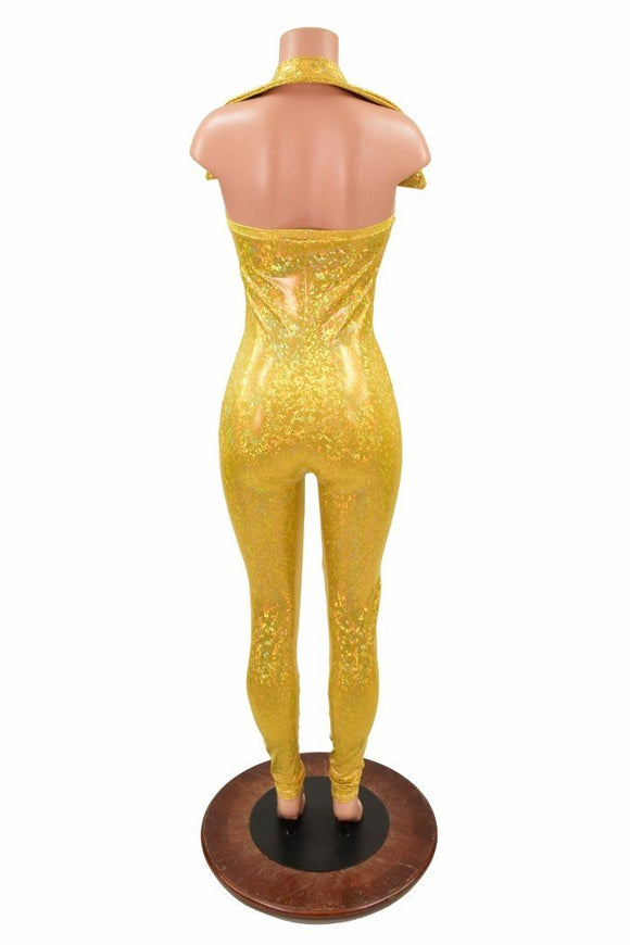 Backless Catsuit with Showtime Collar - Coquetry Clothing