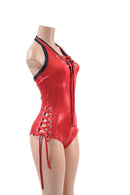 Backless Halter Style Lace Up Romper - Coquetry Clothing