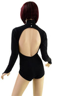 Backless Romper with Snapback Turtleneck and Fingerloops - Coquetry Clothing