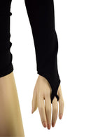 Backless Romper with Snapback Turtleneck and Fingerloops - Coquetry Clothing
