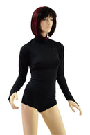 Backless Romper with Snapback Turtleneck and Fingerloops - Coquetry Clothing