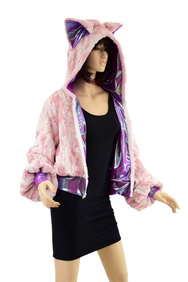 Balloon Sleeve Minky with Fox Ears - 5