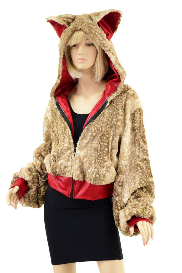 Balloon Sleeve Minky with Fox Ears - Coquetry Clothing