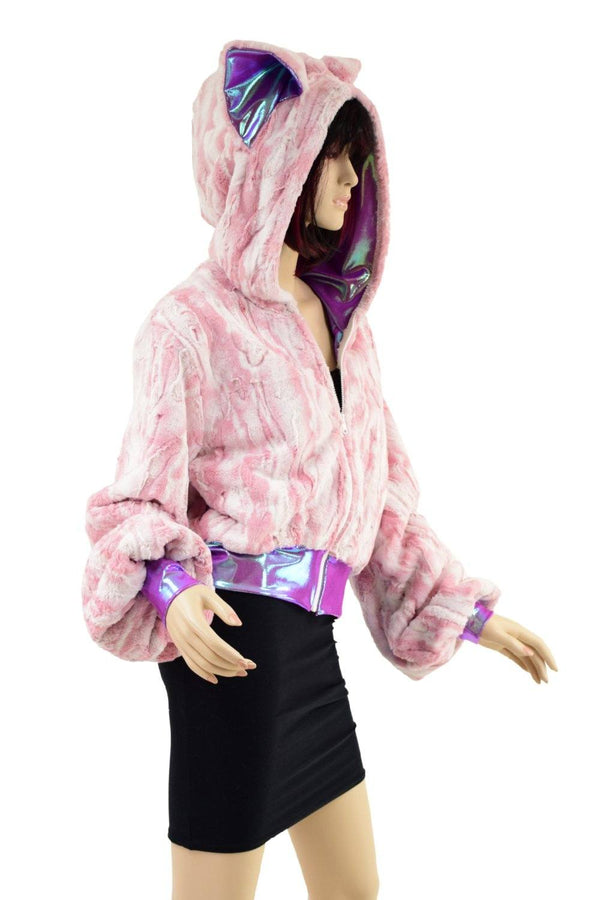 Balloon Sleeve Minky with Fox Ears - 2