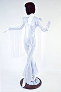 Bell Bottom Catsuit with 30" Long Fringe Arm Warmers - 4