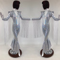 Bell Bottom Catsuit with 30" Long Fringe Arm Warmers - 5