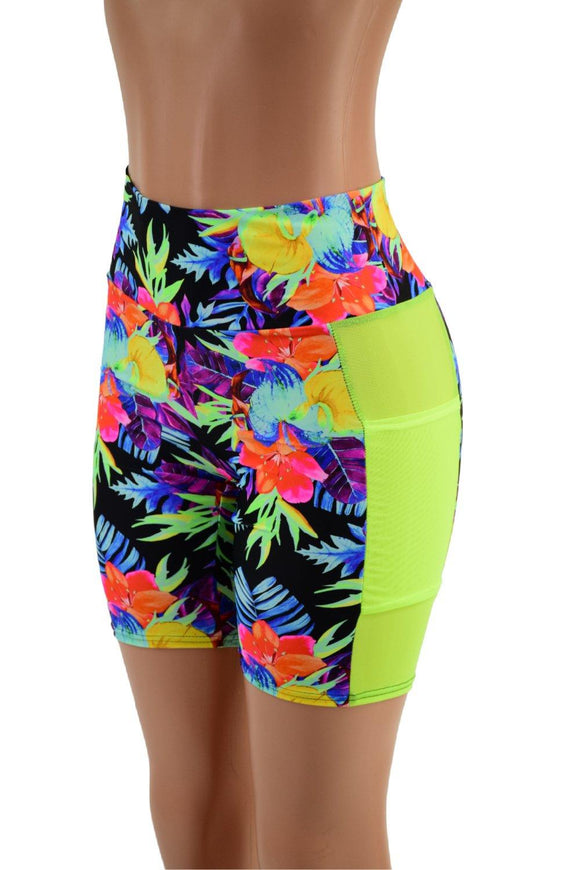 Bike Shorts with Side Panel Pockets - Coquetry Clothing