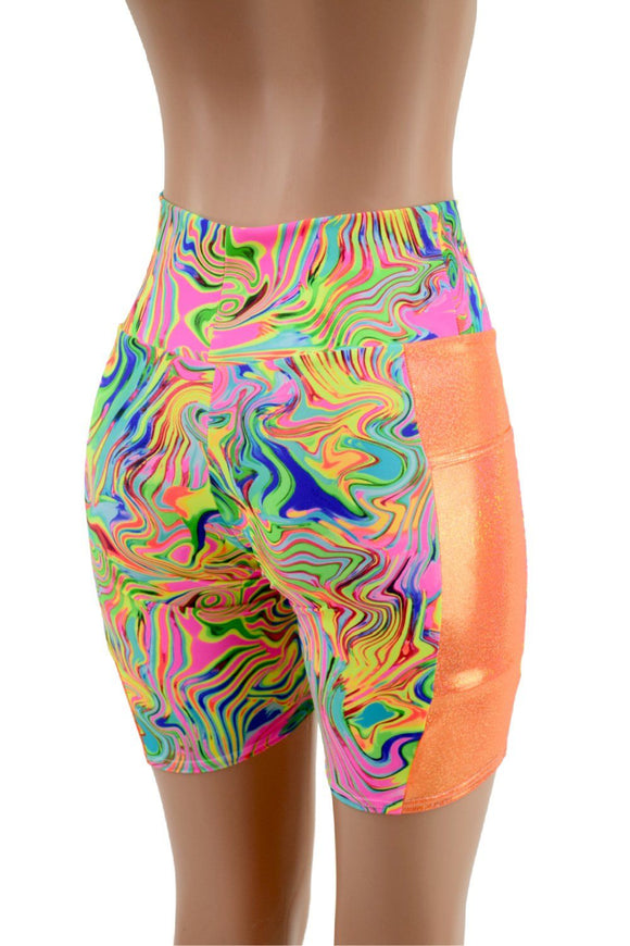 Bike Shorts with Side Panel Pockets - Coquetry Clothing