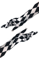 Black And White Diamond Print Gloves - Coquetry Clothing