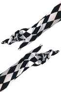 Black And White Diamond Print Gloves - 7