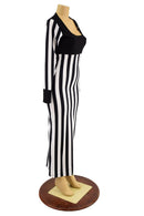 Black and White Striped Tina Gown - Coquetry Clothing