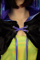 Black Balloon Sleeve Kitty Ear Minky Shrug - Coquetry Clothing