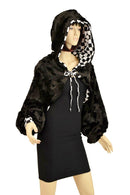 Black Balloon Sleeve Minky Shrug - Coquetry Clothing
