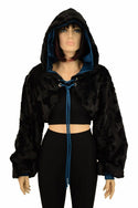 Black Balloon Sleeve Minky Shrug - 1