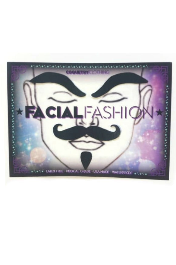 Black "Dapper" Facial Fashion Kit - Coquetry Clothing