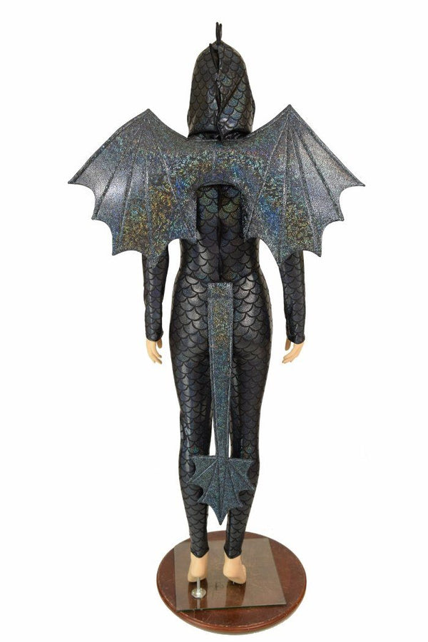Black Dragon Catsuit (+Wings and Tail!) - 3