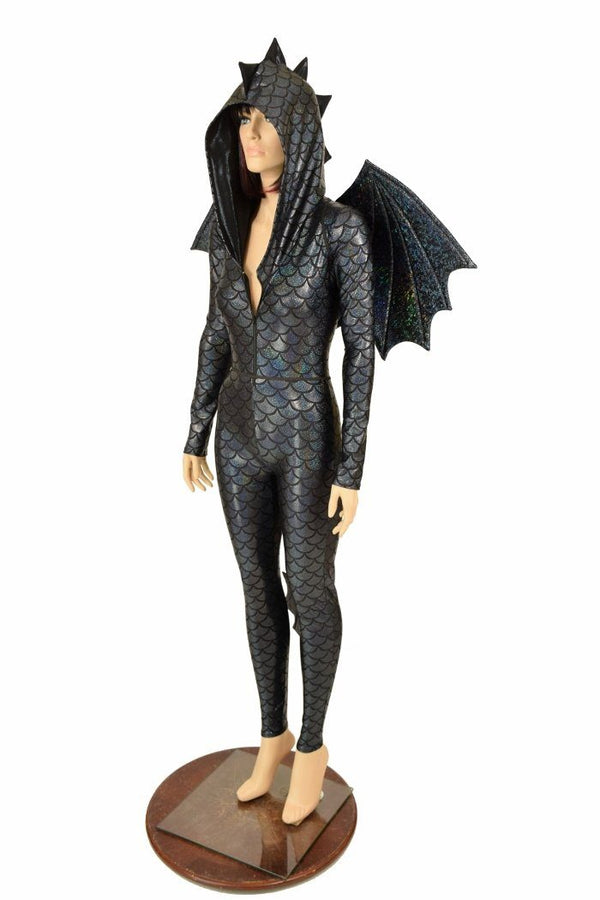 Black Dragon Catsuit (+Wings and Tail!) - 5