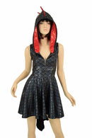 Black Dragon Hoodie Skater Dress - Coquetry Clothing