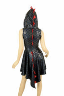 Black Dragon Hoodie Skater Dress - Coquetry Clothing