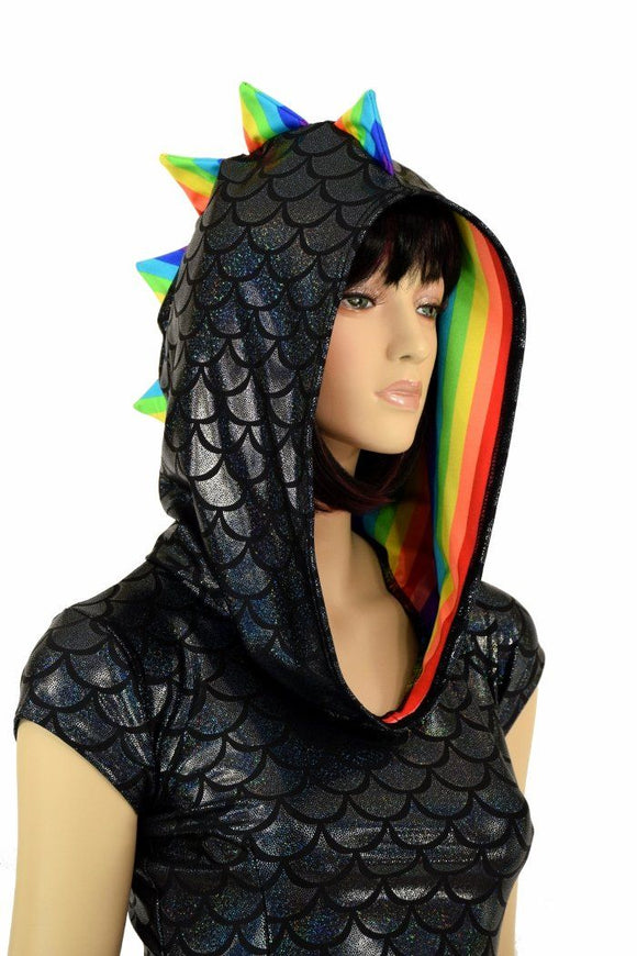 Black Dragon Hoodie Skater Dress - Coquetry Clothing
