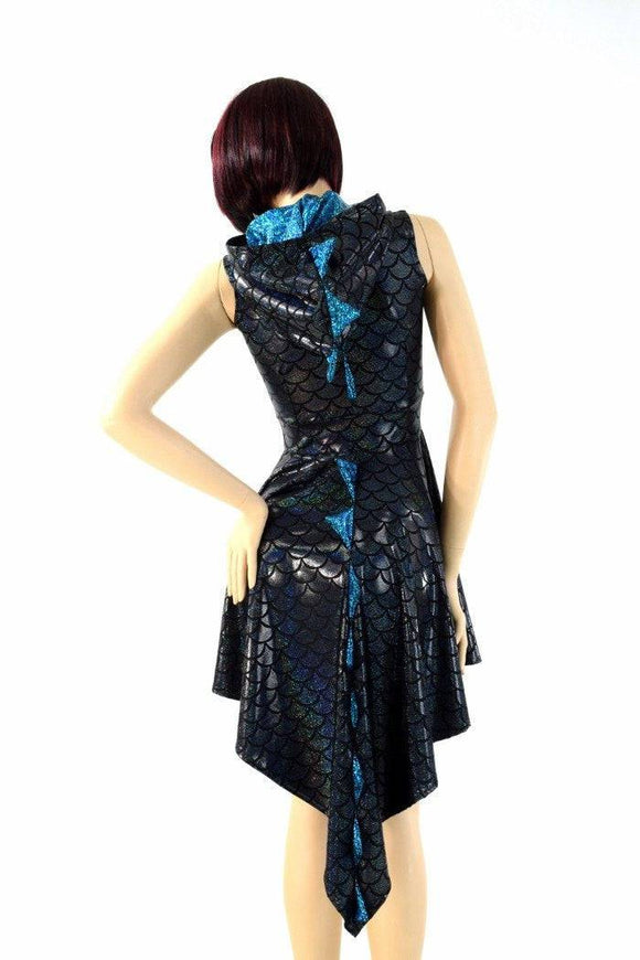 Black Dragon Hoodie Skater Dress - Coquetry Clothing