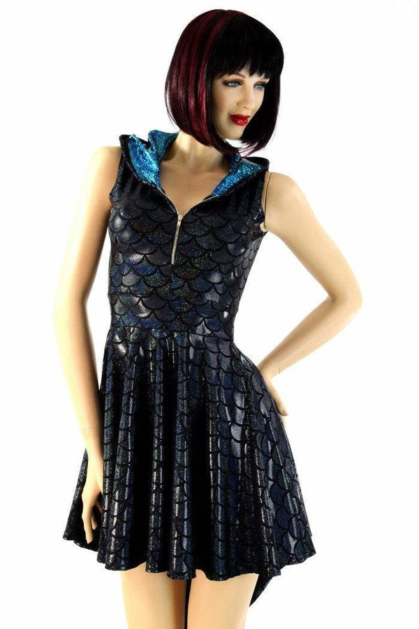 Black Dragon Hoodie Skater Dress - 3