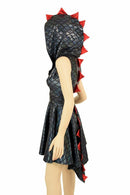Black Dragon Hoodie Skater Dress - Coquetry Clothing