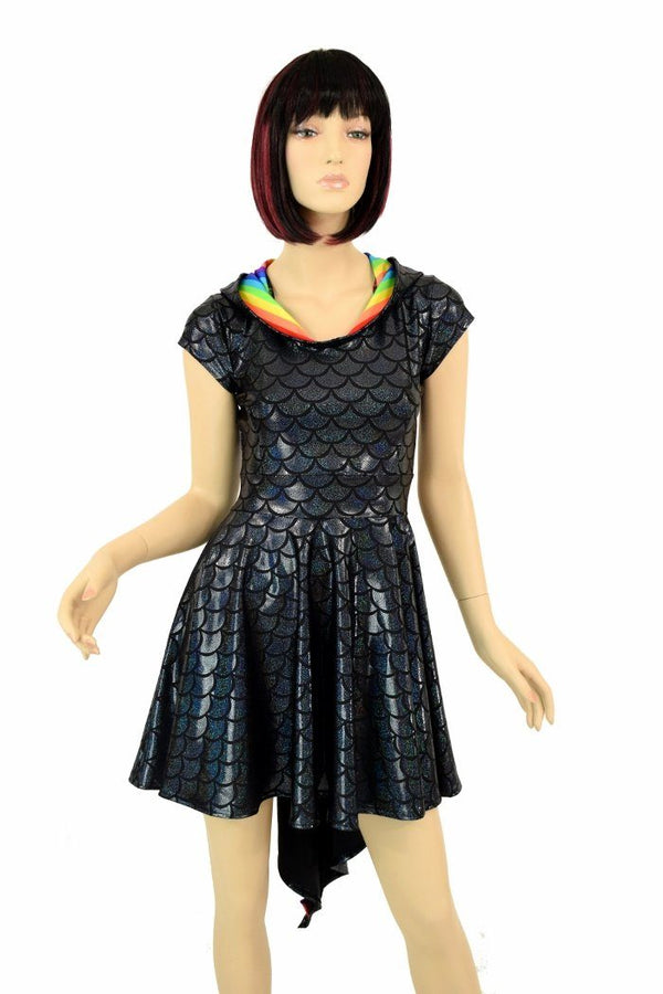 Black Dragon Hoodie Skater Dress - 2