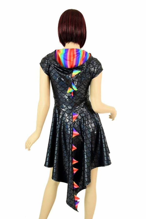 Black Dragon Hoodie Skater Dress - 9