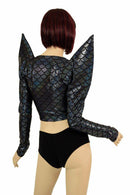 Black Dragon Mega Sharp Shoulder Crop - Coquetry Clothing