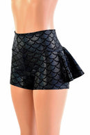 Black Dragon Ruffle Rump Shorts - Coquetry Clothing
