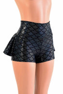 Black Dragon Ruffle Rump Shorts - Coquetry Clothing