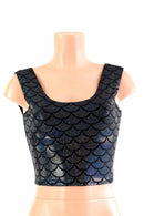 Black Dragon Scale Crop - Coquetry Clothing