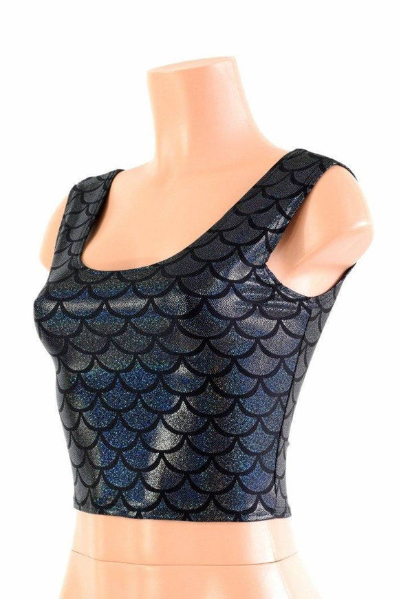 Black Dragon Scale Crop - Coquetry Clothing