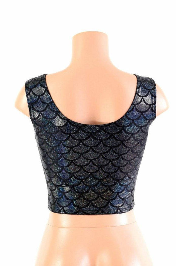 Black Dragon Scale Crop - Coquetry Clothing