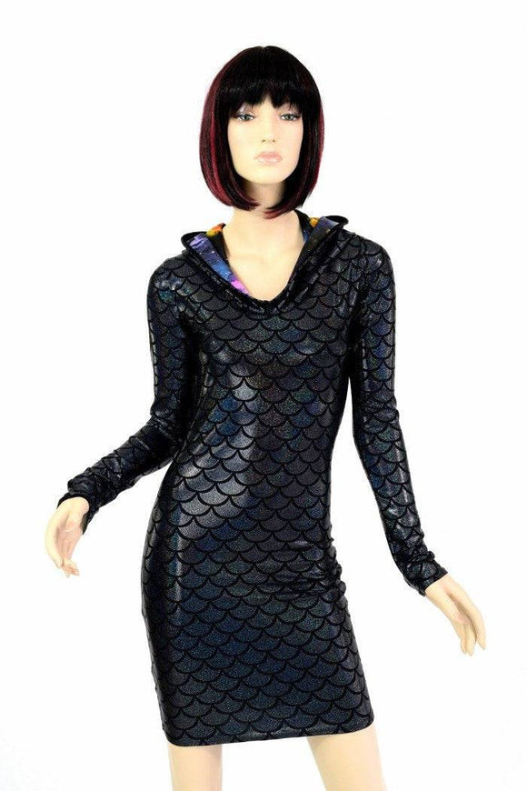 Black Dragon Spiked Dress - Coquetry Clothing